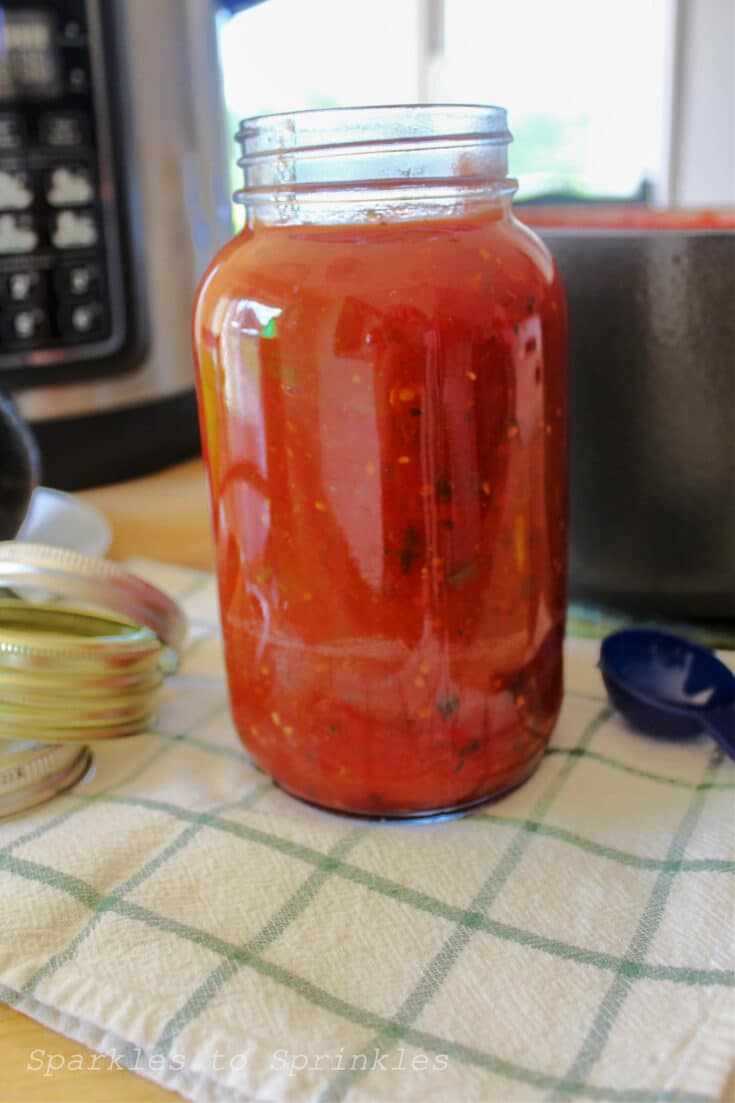 Homemade Spaghetti Sauce + Canning Instructions Sparkles to Sprinkles