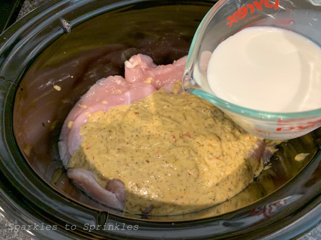 add in milk