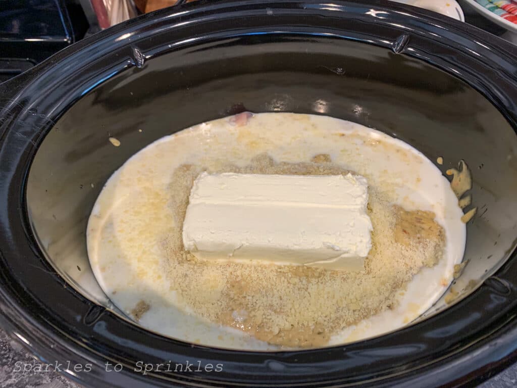 add cream cheese block