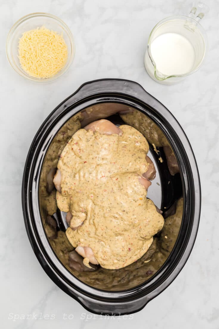 Crockpot Buffalo Wild Wings Garlic Parmesan Chicken Pasta Sparkles To 