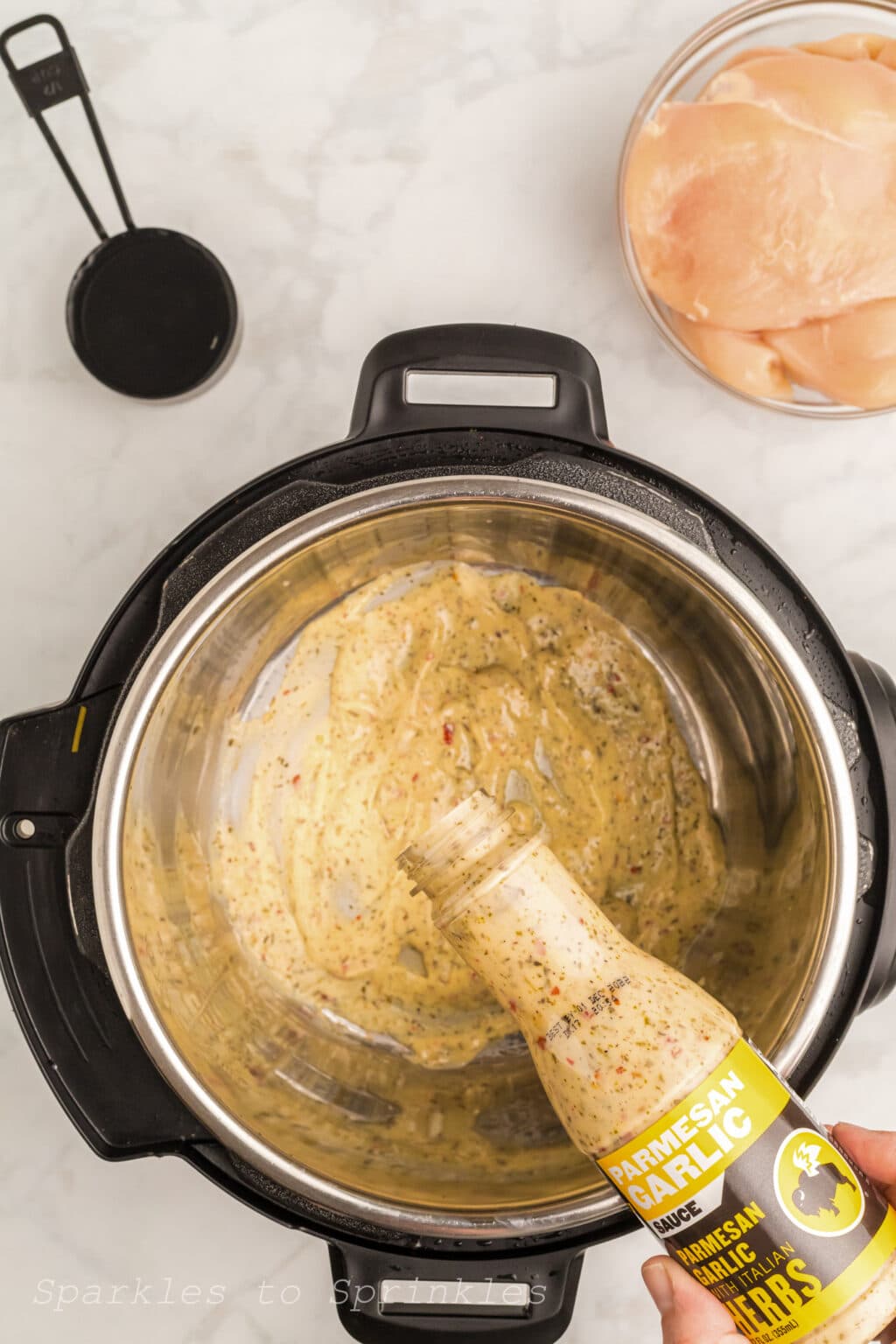 Instant Pot Buffalo Wild Wings Parmesan Garlic Chicken Pasta Sparkles