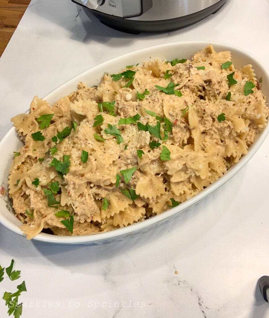 instant pot buffalo wild wings parmesan garlic chicken pasta