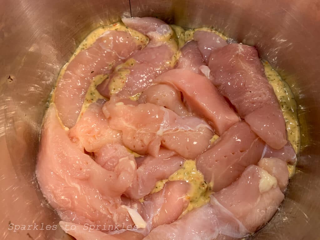 lay chicken breasts on top