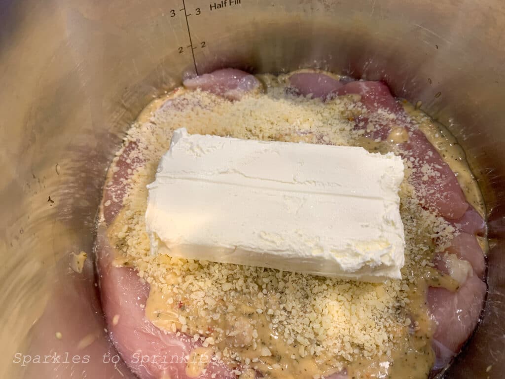 lay cream cheese on top