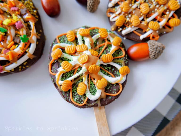 chocolate caramel apple pops