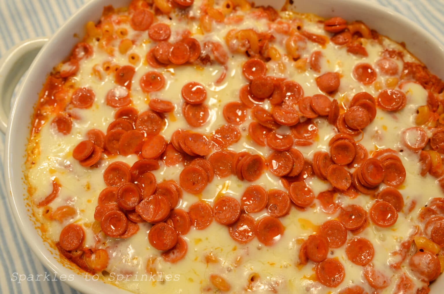 Dump And Bake Pizza Casserole Sparkles to Sprinkles