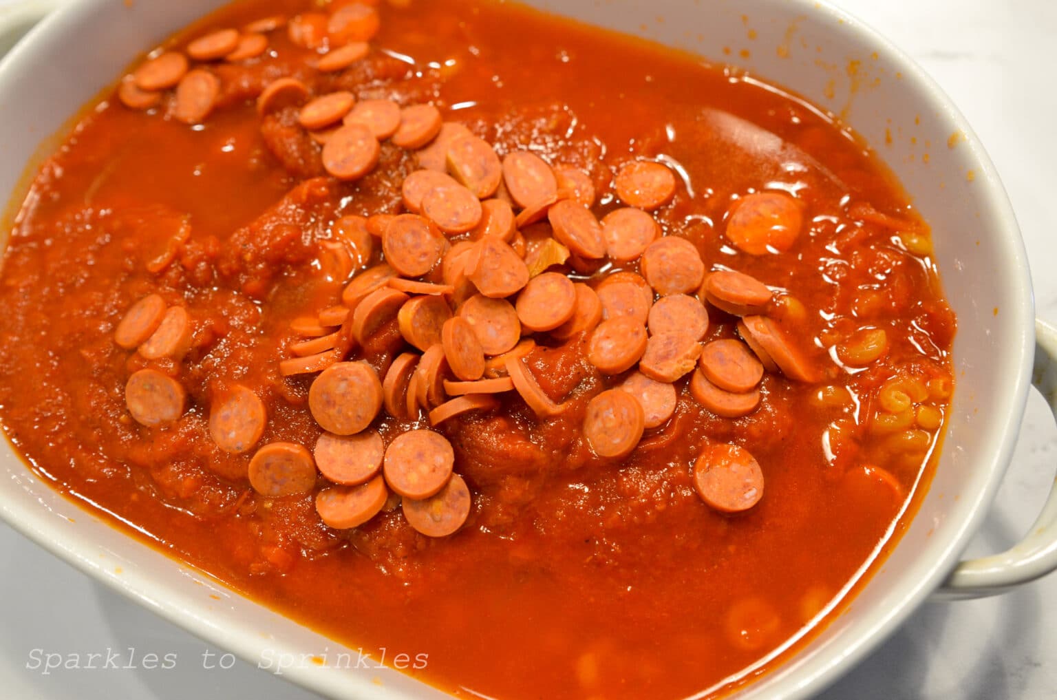 Dump And Bake Pizza Casserole Sparkles to Sprinkles