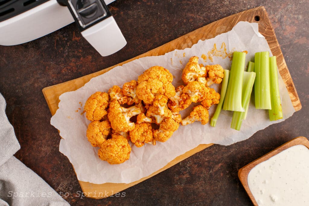 Air Fryer Buffalo Cauliflower Bites