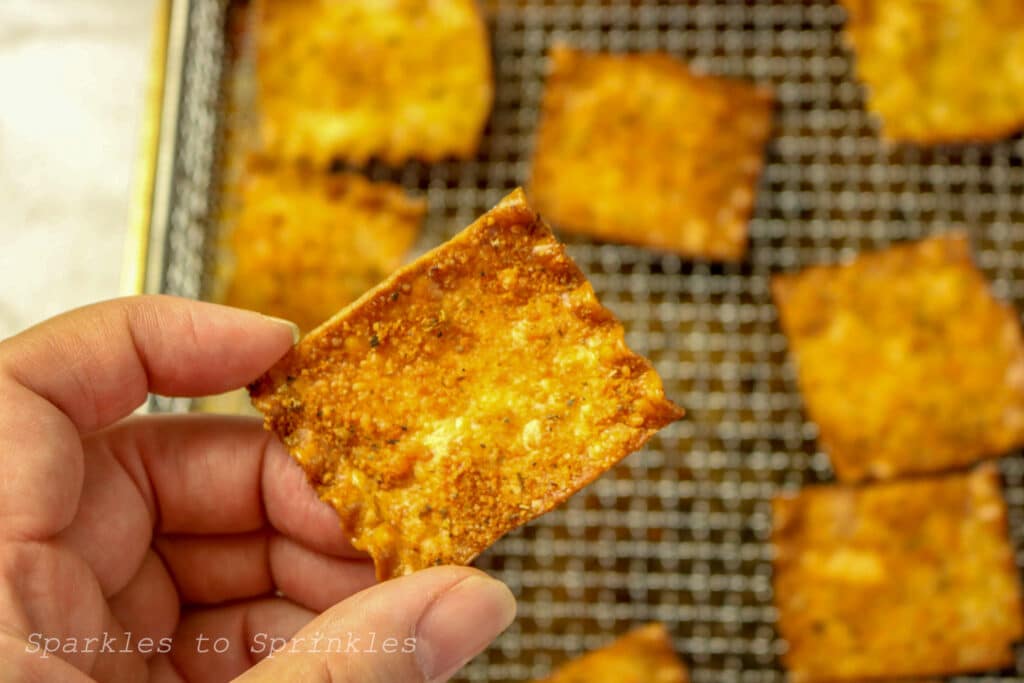 air fryer pasta chips