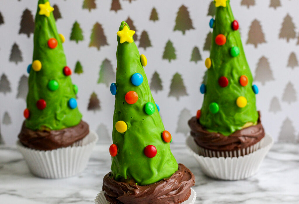 christmas tree cupcakes