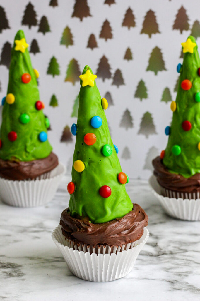 christmas tree cupcakes