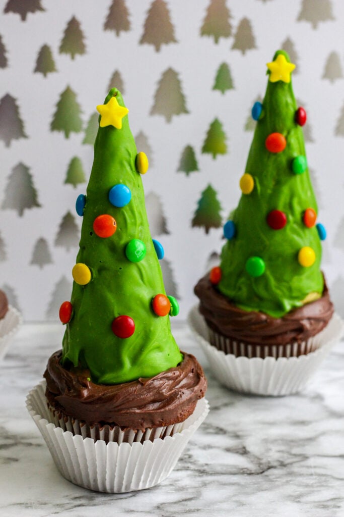 christmas tree cupcakes
