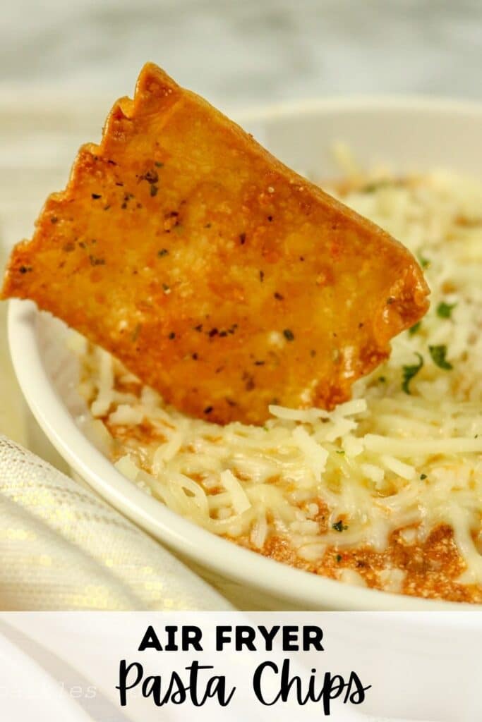 air fryer pasta chips pin
