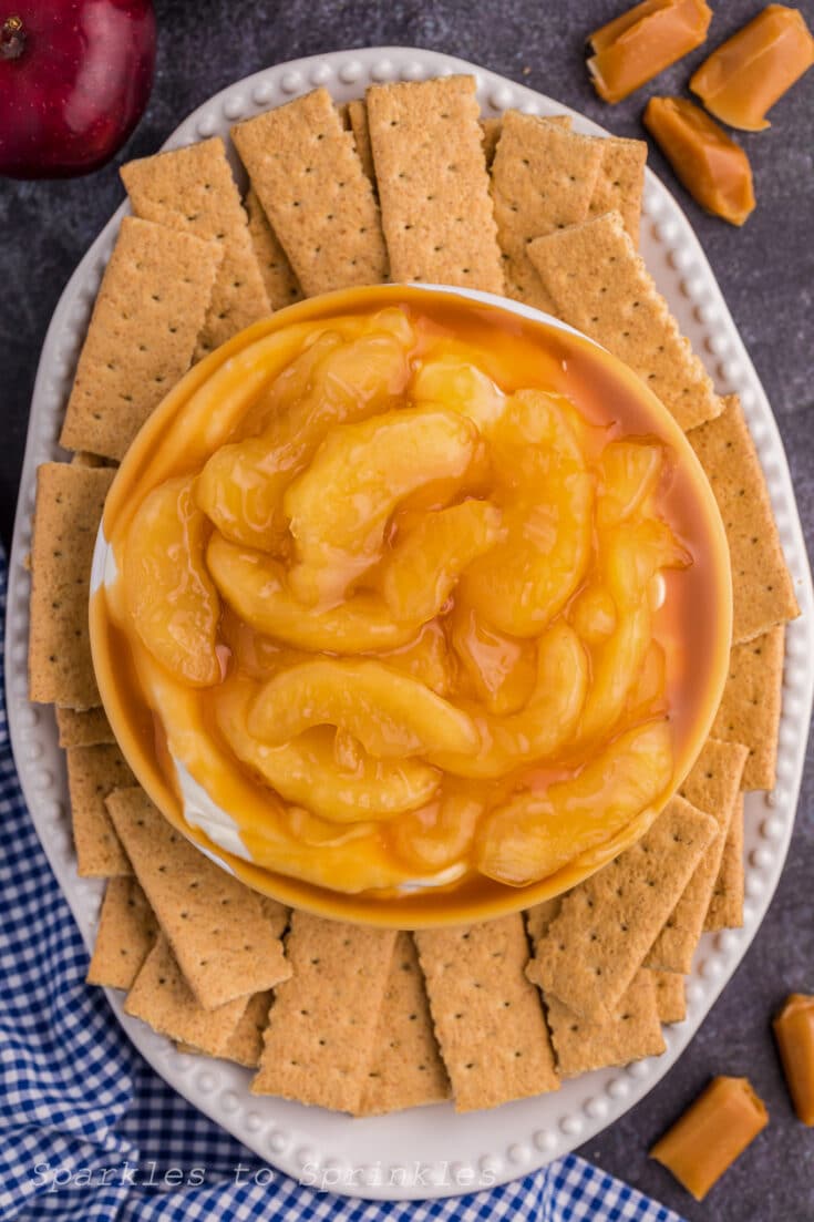 Caramel Apple Cheesecake Dip Sparkles to Sprinkles