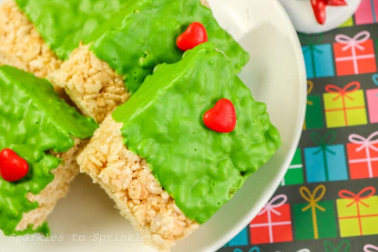 grinch krispie treats