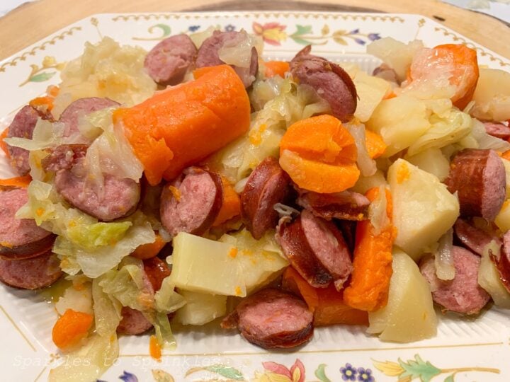 Instant Pot Sausage, Cabbage, Carrots, and Potatoes Sparkles to Sprinkles