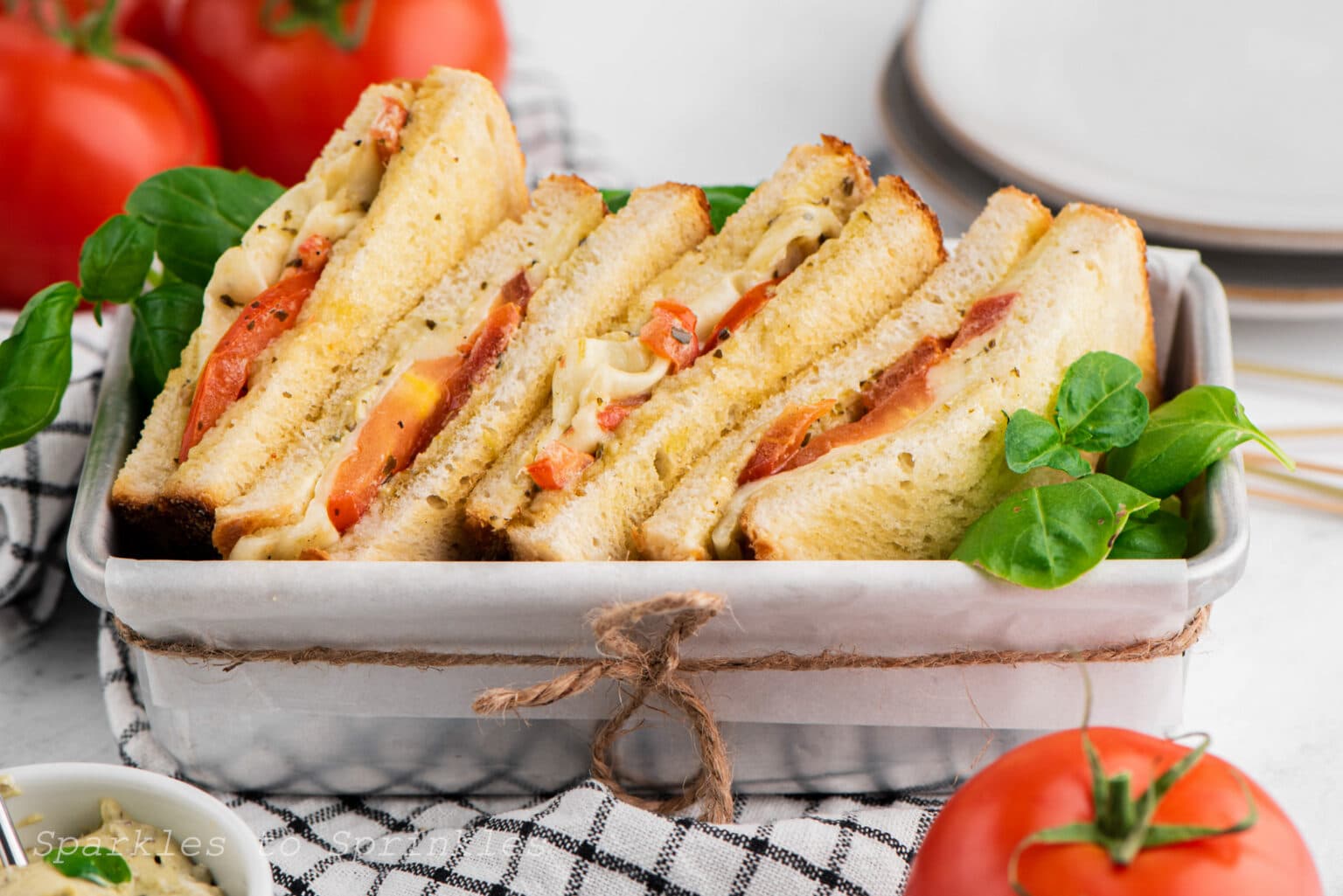 Air Fryer Caprese Panini Sparkles to Sprinkles