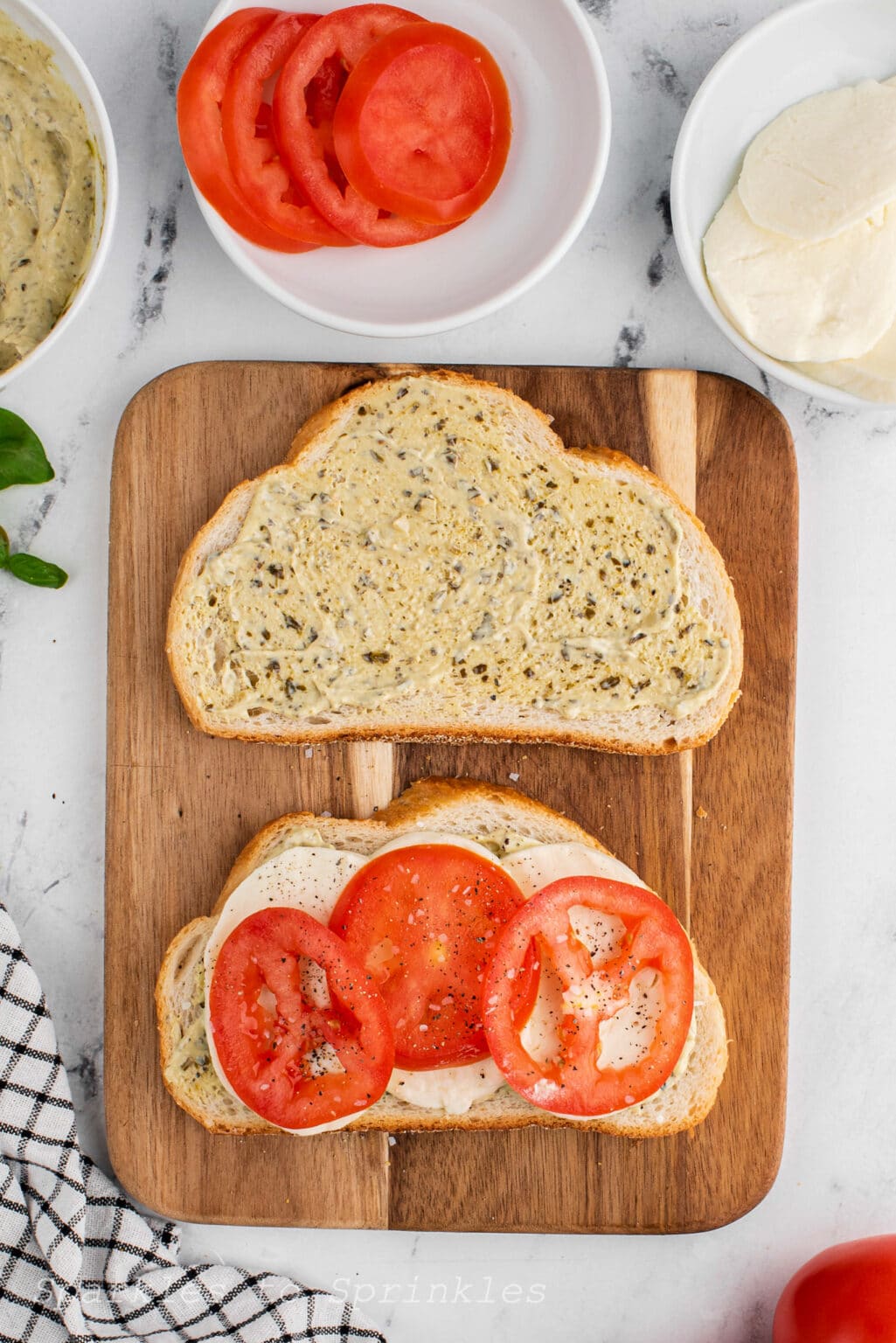 Air Fryer Caprese Panini Sparkles to Sprinkles