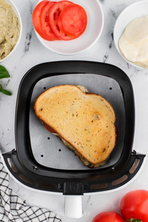 Air Fryer Caprese Panini Sparkles to Sprinkles
