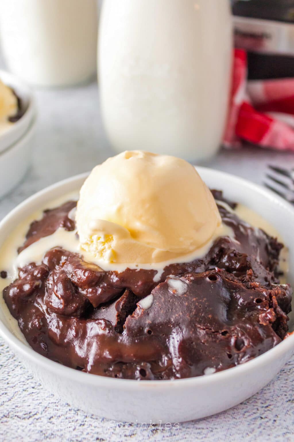 Crockpot Brownie Lava Cake Sparkles to Sprinkles
