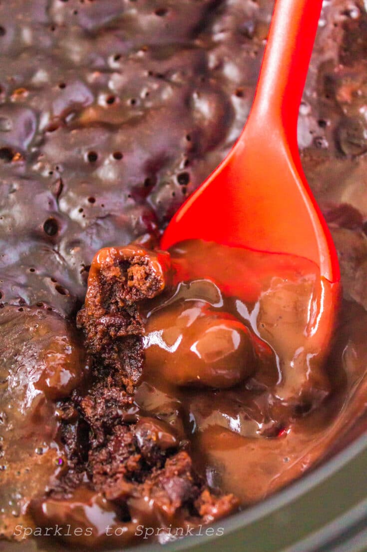 Crockpot Brownie Lava Cake Sparkles to Sprinkles