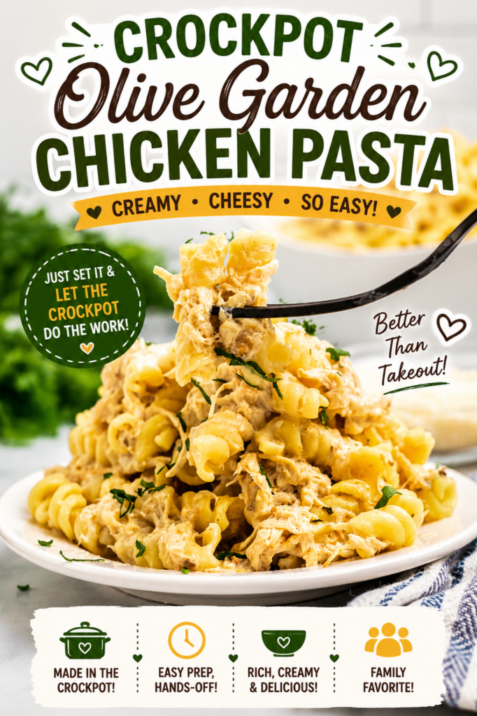 Crockpot Olive Garden Chicken Pasta