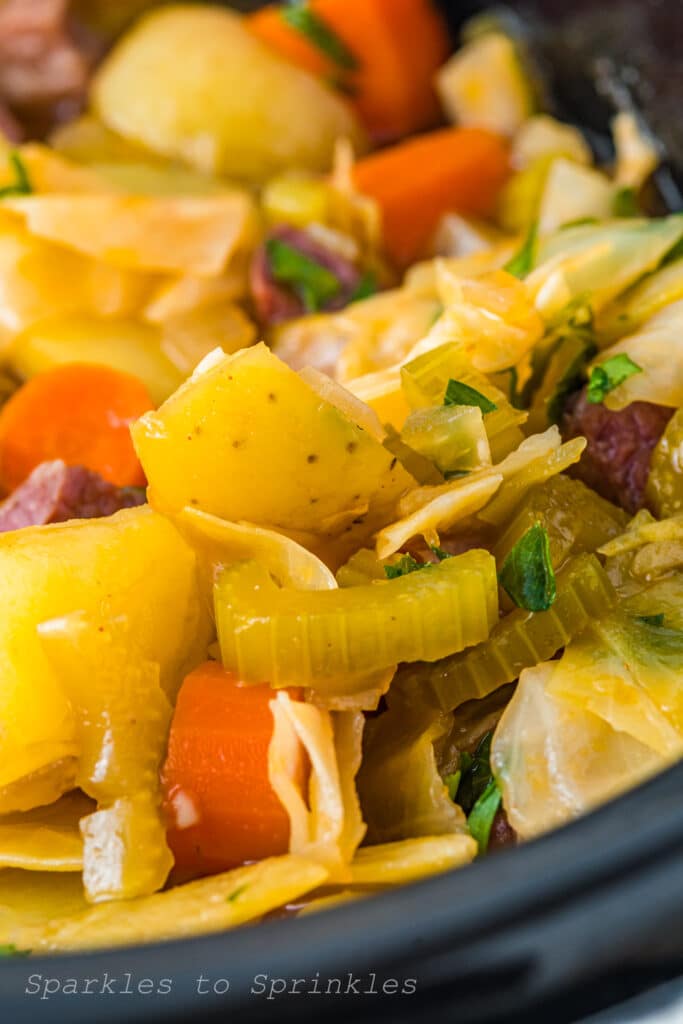 slow cooker corned beef and cabbage soup