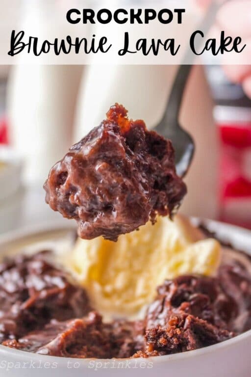 Crockpot Brownie Lava Cake Sparkles to Sprinkles