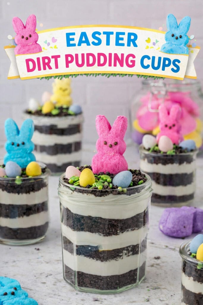 easter dirt pudding cups pin new