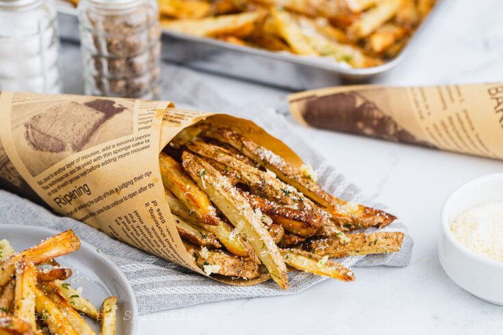 Air Fryer Garlic Parmesan fries