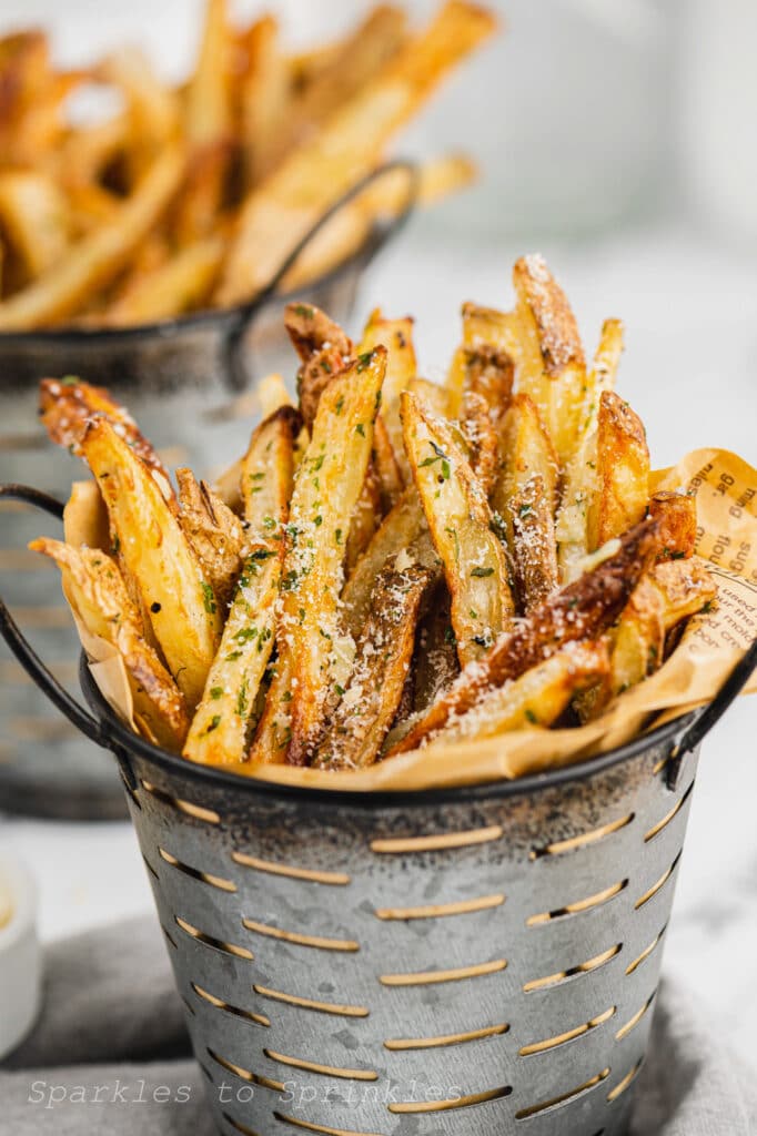 air fryer garlic parmesan fries