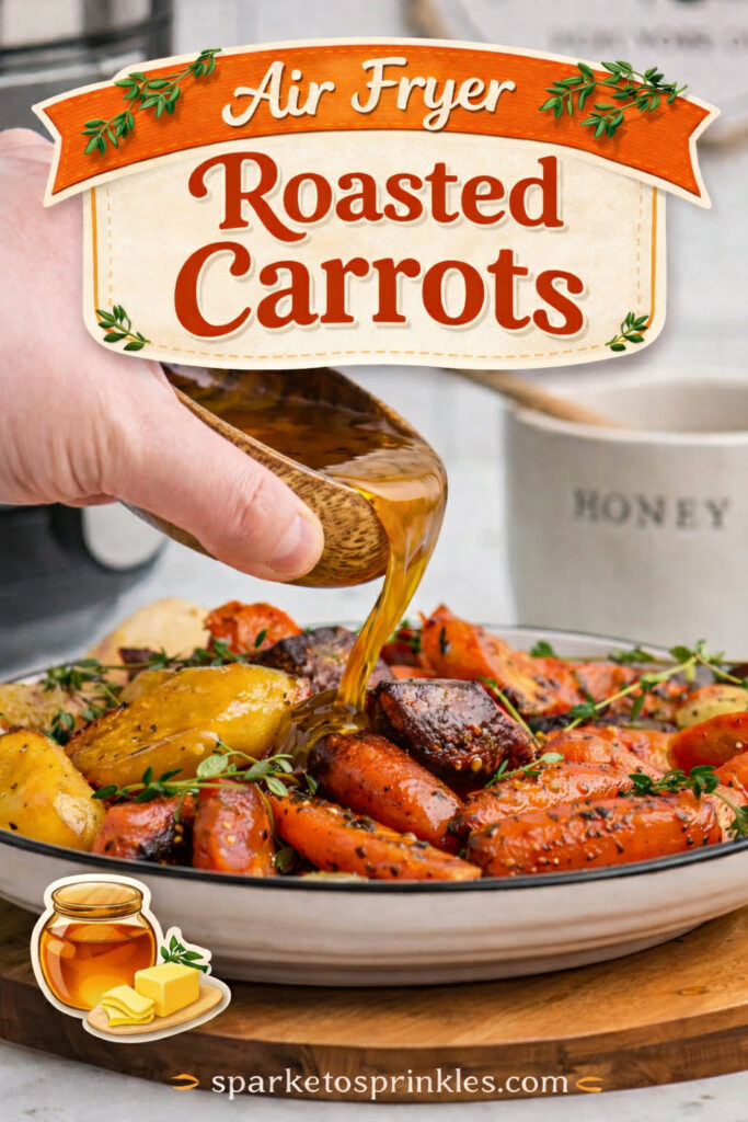 air fryer roasted carrots pin new