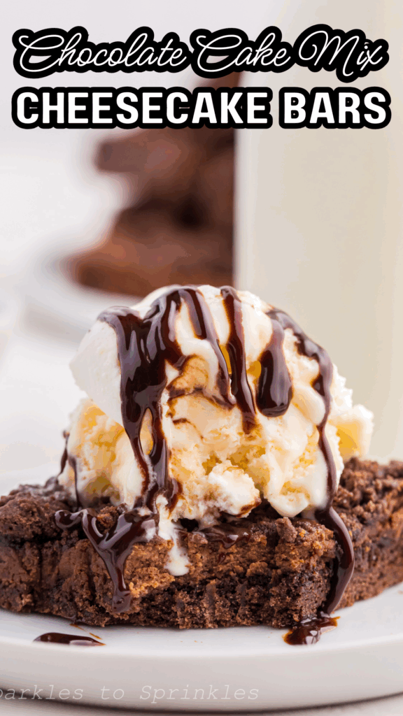 chocolate cake mix cheesecake bars