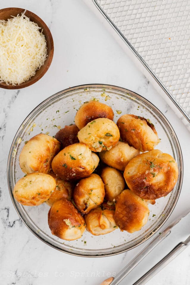 Air Fryer Garlic Parmesan Bites Sparkles to Sprinkles
