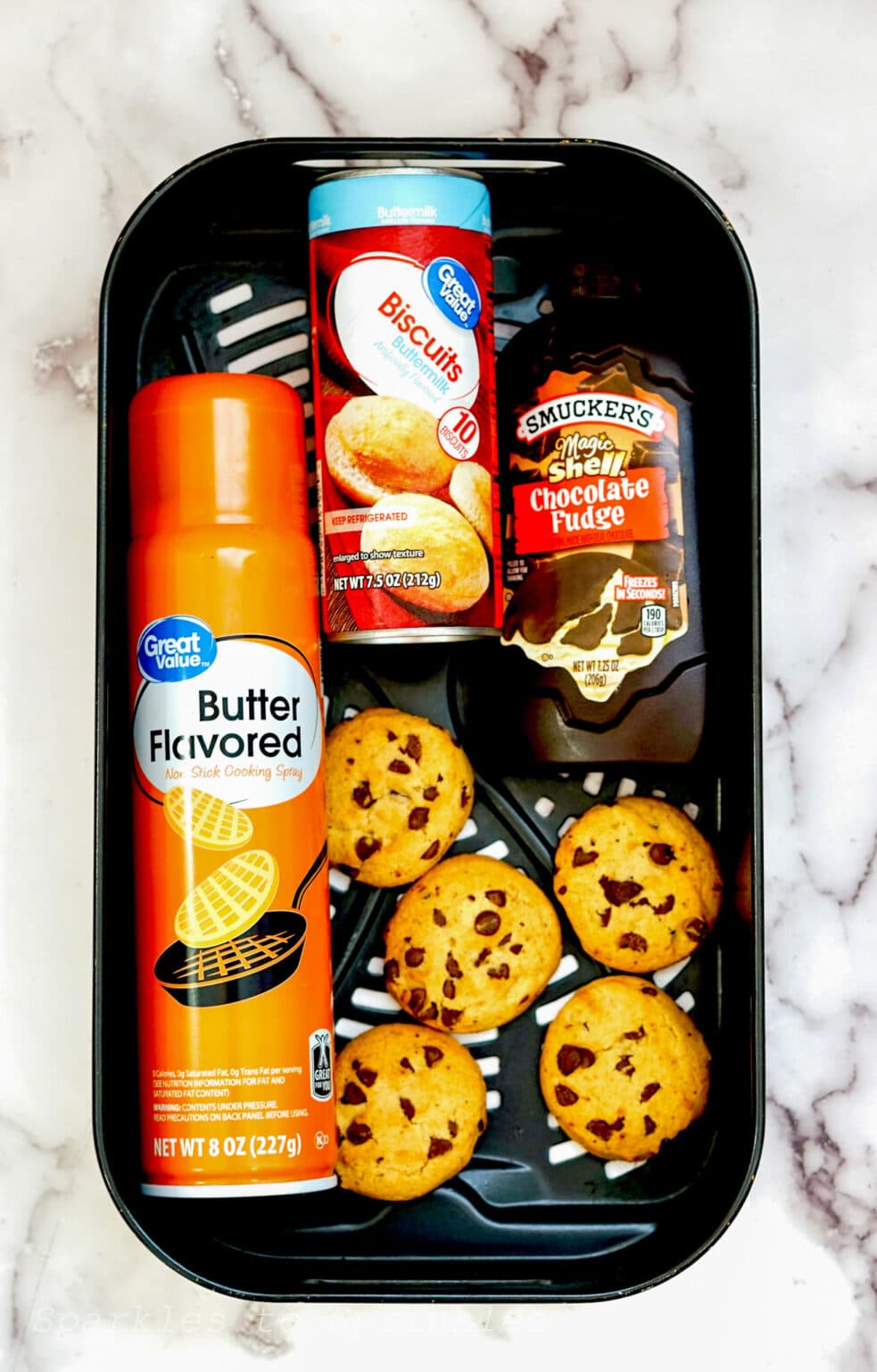 Air Fryer Chocolate Chip Cookies Sparkles to Sprinkles