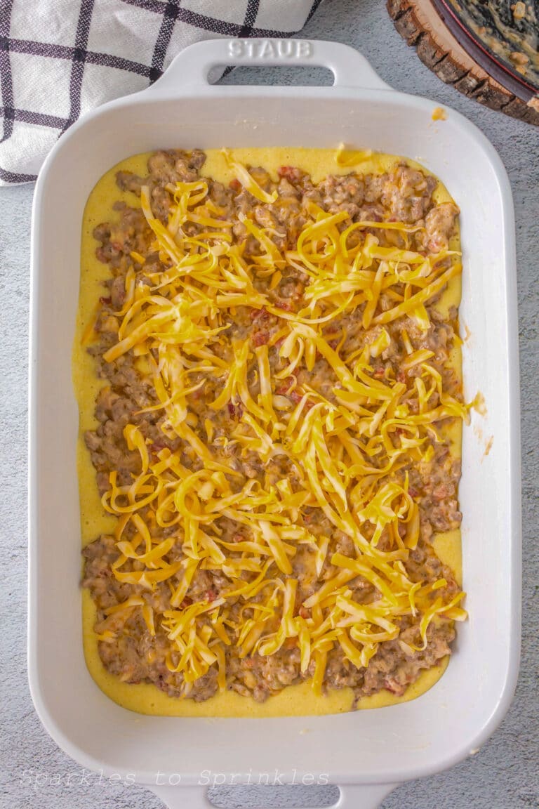 Cornbread Ground Beef Casserole Sparkles to Sprinkles