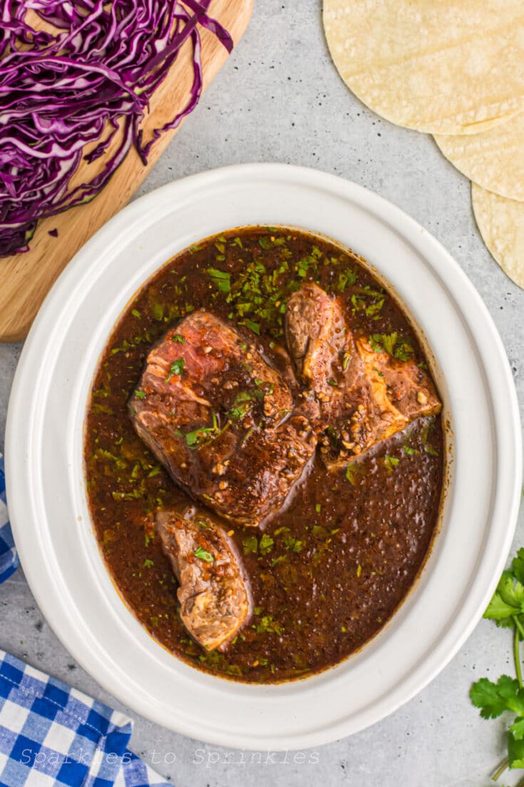 Slow Cooker Shredded Beef Tacos - Sparkles to Sprinkles