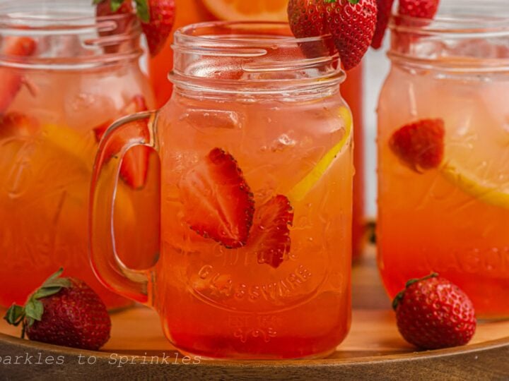 Chilled homemade lemonade in jars for picnic
