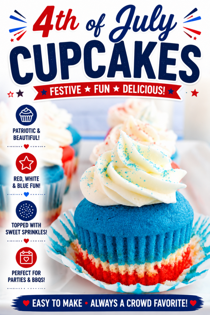 4th of jukly patriotic cupcakes pin new