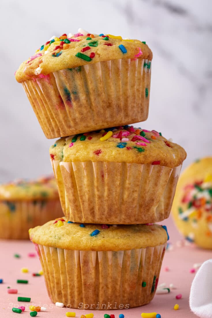 Funfetti Pancake Mix Muffins Sparkles to Sprinkles