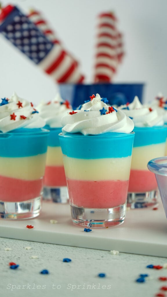 patriotic pudding shots