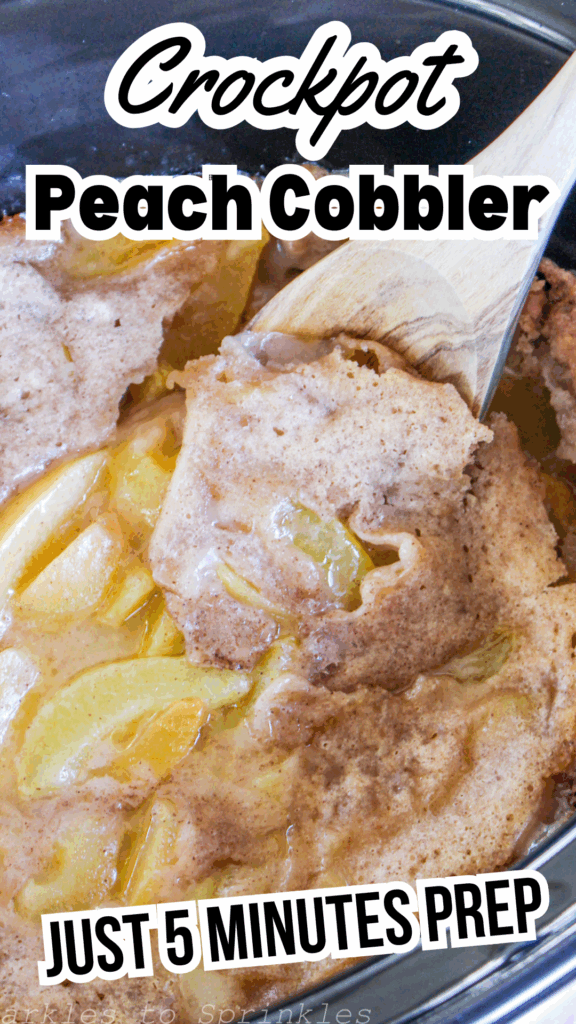 crockpot peach cobbler long pin