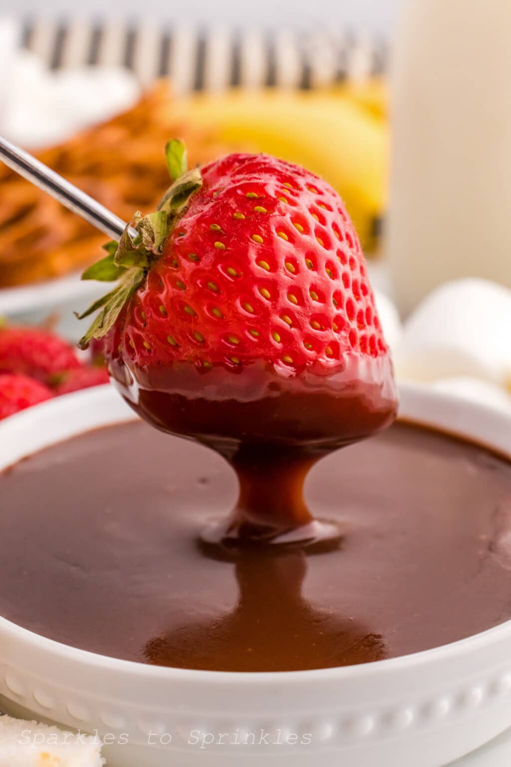 Chocolate Fondue Recipe Sparkles to Sprinkles