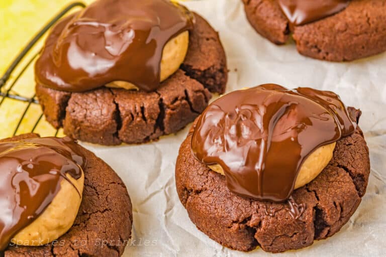 Crumbl Buckeye Brownie Cookies Copycat