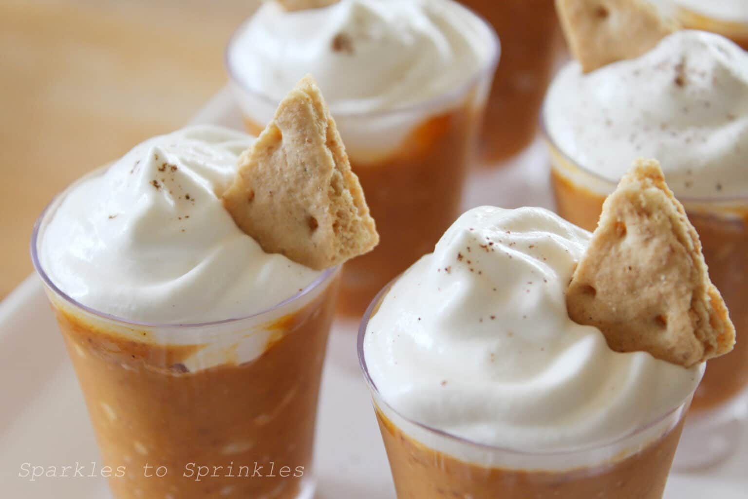 Pumpkin Pie Pudding Shots Sparkles to Sprinkles