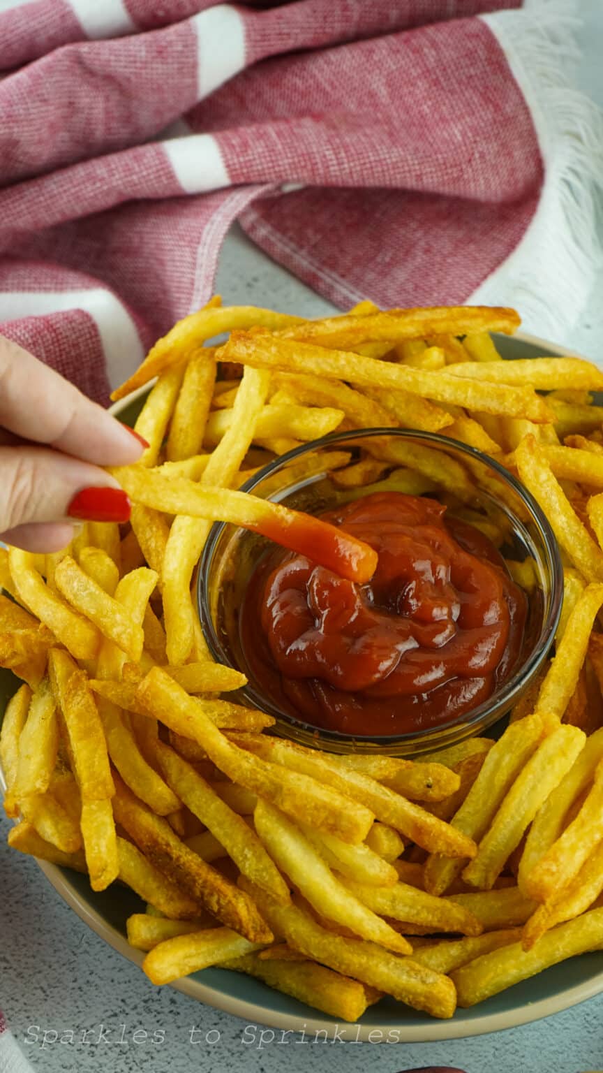 Air Fryer Frozen French Fries Sparkles to Sprinkles