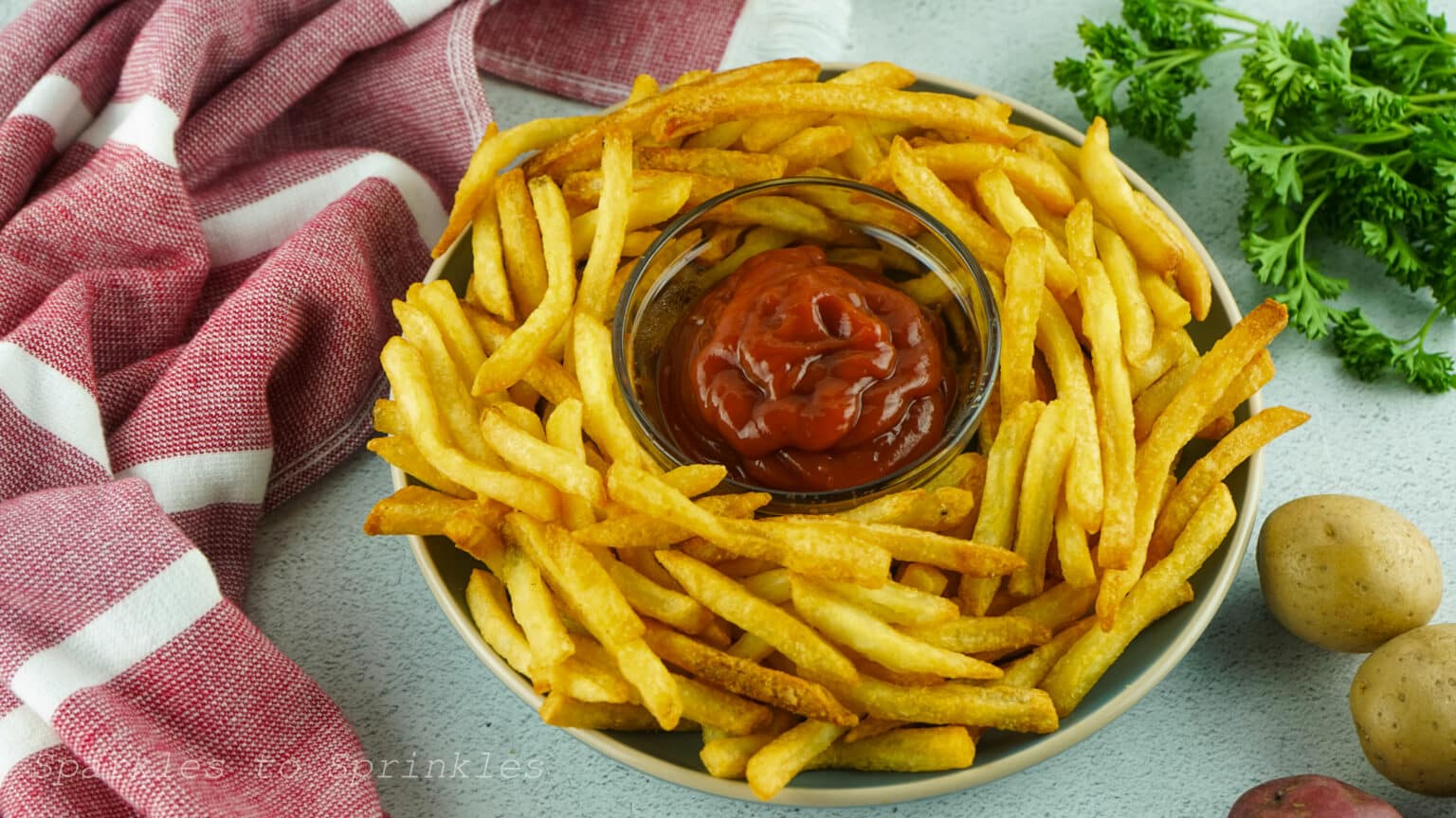 Air Fryer Frozen French Fries - Sparkles to Sprinkles