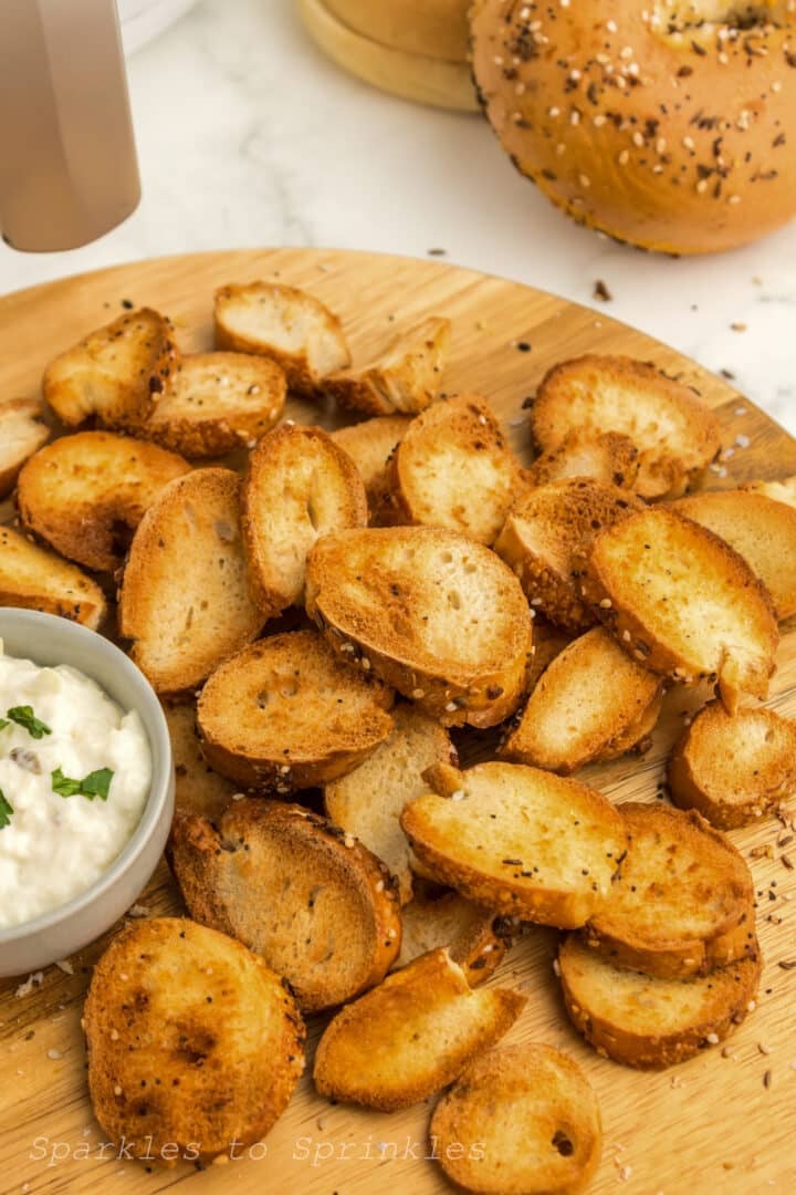 Air Fryer Bagel Chips Sparkles to Sprinkles