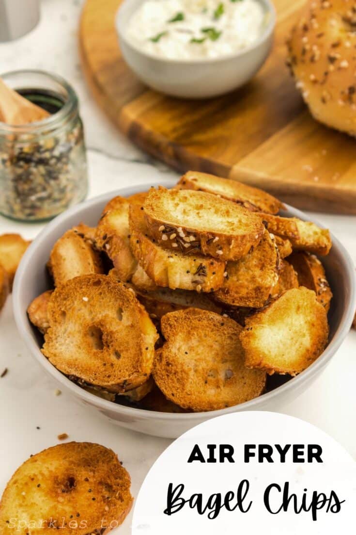 Air Fryer Bagel Chips Sparkles to Sprinkles