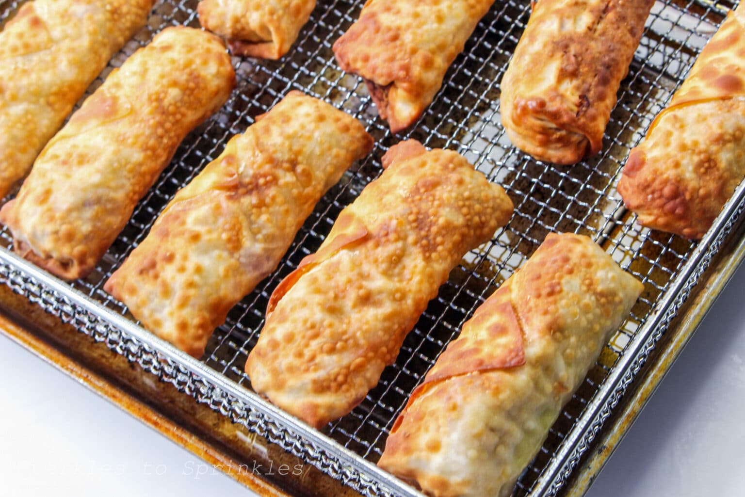 Air Fryer Chicken Egg Rolls with Asian Dipping Sauce Sparkles to